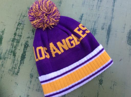 Buy & Sell North West London Camden - Photos for Purple Yellow Los Angeles Hat with Pompom