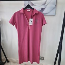PINK T.SHIRT DRESS. THIS IS A BRAND NEW SIZE 12 DRESS WITH LABEL STILL ATTACHED.
AS YOU CAN SEE THERE ARE CLEAR COLOURED CRYSTALS AROUND TOP OF DRESS AND THE CRYSTAL HORSE AND JOCKEY LOGO TO SET OFF YOUR BEAUTIFUL OUTFIT. PERHAPS WEAR WITH SUMMER CROPPED JEANS OR A PAIR OF WHITE LEGGINGS WOULD SET THIS DRESS OFF BEAUTIFULLY.

COST NEW £40.00

Cash on Collection preferred. However shipping can be arrange at buyers own cost. Thank you
Thank you for looking.