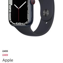 Apple Watch Series 7 GPS + Cellu

Genuine sale - Brand new in box unopened

Bought but never opened or used cost £499

 Colour- midnight

I do have the invoice for purchase

Cash on collection please will not post

No time wasters or silly offers you will be ignored

genuine sale

Thank you