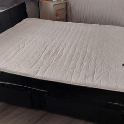 Black crushed velvet
Super king size bed with 4 drawers headboard and orthopaedic mattress £195
Also have mattress topper
Perfect condition
Open to sensible offers