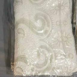 Brand New Large Chifoon Dupatta Full Shiny Sequins Embroided  Was £18.99