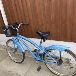 Ladies leisure bicycle excellent condition extra comfort seat front basket which can be removed when not needed hardly used make is a Raleigh Apollo