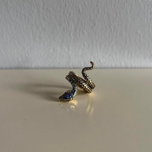 Buy & Sell West Midlands Solihull - Photos for Gold & Blue Gem Adjustable Snake Ring