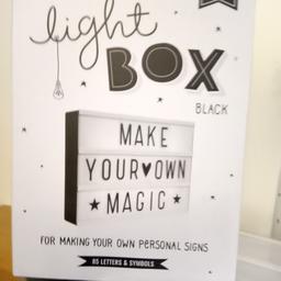 New A4 size light box with 85 letters and symbols. Never used. Can post for additional charge