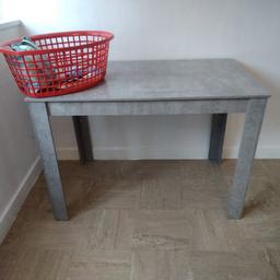 Not used much lovely light marble effect grey dining table no chairs included collection only please