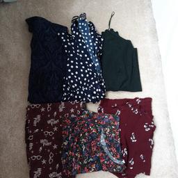 Ladies size 14 mix bundle of clothes. 
That's 50p per item. 
2 dresses 
3 tops
1 pj bottoms 
From a smoke free home 

CASH AND BUYER COLLECTS ONLY 

NO POSTING
