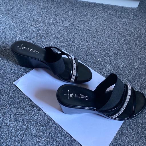 Buy & Sell Gloucestershire Gloucester - Photos for Like New - Black Ladies Sandal Shoes - UK6