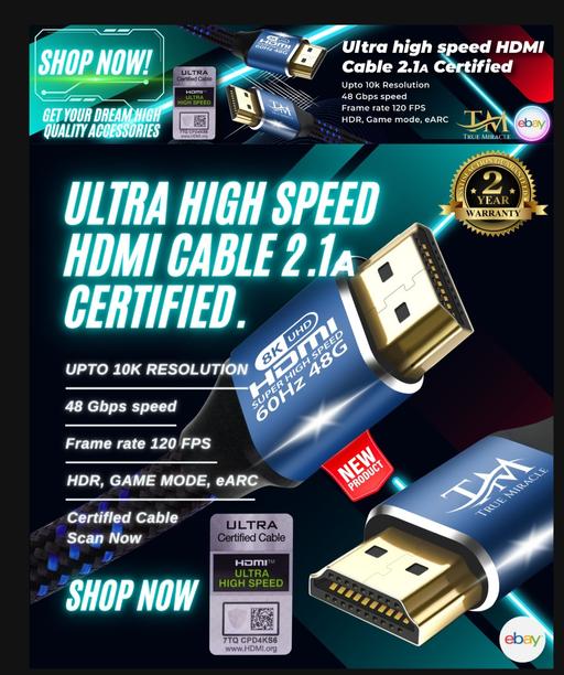 Buy & Sell West Midlands Solihull - Photos for V2.1a Ultra HDMI Cable High Speed Cable 3M