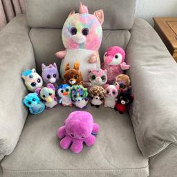 Swipe right for more pictures

Large unicorn £3 (mini motsu)
Penguin £2 (Ravensden)
Octopus £1.

Small unicorns, kangaroo (Ty beanies) , brown & pink (Yoohoo)£1 EACH or 5 for £3 SOLD

Small front row (mini Motsu)£1 EACH or 7 for £5 SOLD

Postage without large unicorn £3.10

note I ONLY POST ORDERS OVER £3 TO UK MAINLAND. THIS CAN BE OVER DIFFERENT ADVERTS WHERE I WILL WEIGH PARCEL AND LET YOU KNOW COMBINED POSTAGE COST