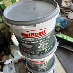 4 x tubs unibond tile adhesive and grout 1 has been used half used