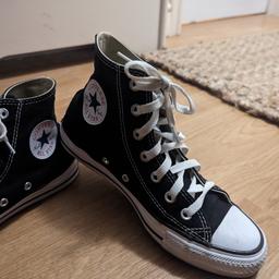 ✅ Wide fit black Chuck Taylors
✅ Worn a handful of times as shown on sole
✅ Size 6
✅ Collection from Gonerby Hill Foot (Grantham, NG31)