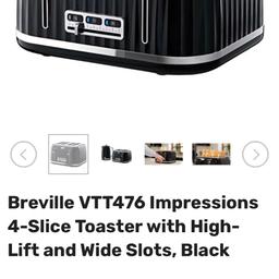 Breville toaster 4 slice 
Used only 2 time 
Like brand new with box 
Too big 
Collection Bradford 
Local delivery