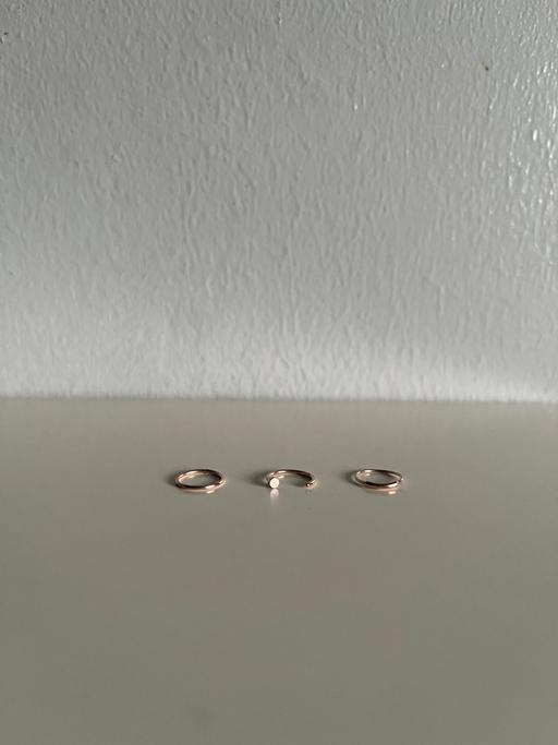 Buy & Sell West Midlands Solihull - Photos for Rose Gold Hoop Nose Ring x3