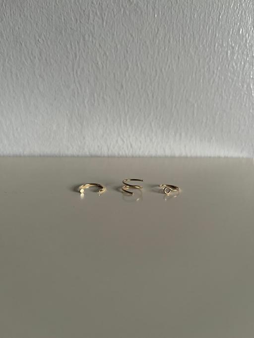 Buy & Sell West Midlands Solihull - Photos for Gold Nose Lip Ear Hoop Rings x3