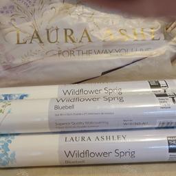 Laura Ashley wall paper wildflower blue bell 5 rolls