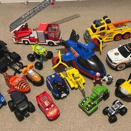 Toys bundle used in good condition with signs of wear.
Paw partial cars and plane
Blaze cars
Pj mask car
Fire truck with extended ladder
Octonauts shark with sounds
2 big tracks , one with sounds
And more, as seen on the first picture.

Monster track ,missing fire figure and have some stickers on it . Perfect working order.
2 blaze cars with track.
All close picture didn’t fit , can send on request in pm .

From and pet free home
Pick up Norbury sw16
Check my other listing ->
Discount if you buy 2 or more