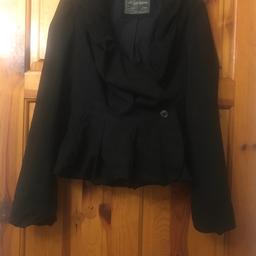 Beautiful All Saints black jacket for sale 

Lovely gathered detail design all round 

Size 8