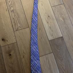worn once, Burberry tie, purple check. great condition. smoke free home