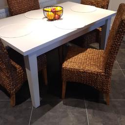 high back chairs very nice these are £100 each online. table not included thank you .grab a bargain for 4