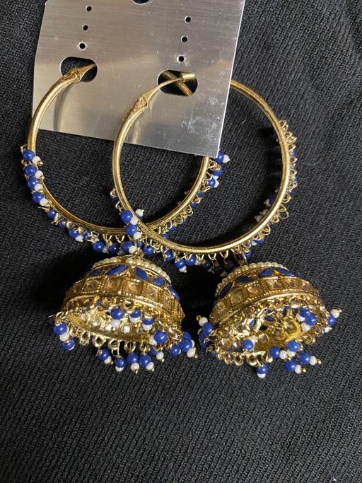 Buy & Sell West Midlands Walsall - Photos for New royal blue hoop earrings £10