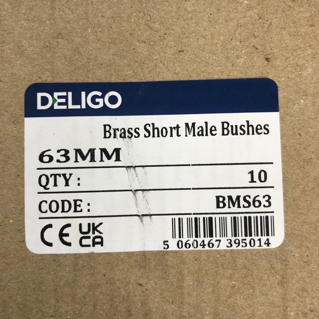 DELIGO 63mm BRASS SHORT MALE BUSHES AND BRASS LOCKING NUTS ALL BRAND NEW IN PACKETS, THESE BUSHES RETAIL AT £5.50-£7.00 EASH AND IM SELLING ALL 10 WITH THE LOCKING NUTS FOR JUST £25.00
COLLECT FROM MERTON SW16