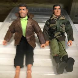 Two action men dated 1997 ideal as collectors item one with army fatigues other body suit both in good condition questions answered bargain  priced for both