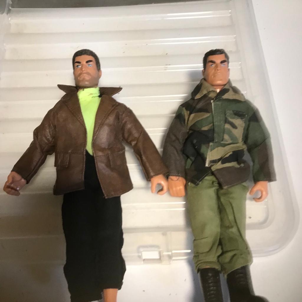 Two action men dated 1997 ideal as collectors item one with army fatigues other body suit both in good condition questions answered bargain priced for both