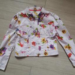 Abbigliamento bambina: giacca giubbetto corto floreale in cotone primavera-estate. Marca chicco taglia 6 anni