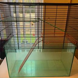 Cage suitable for a gerbil or hamster. Will come with a ball as well