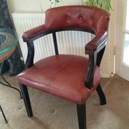 Oxblood Captains Pub chair 
ideal for office.. Man Cave could deliver WA11 or Blackpool area