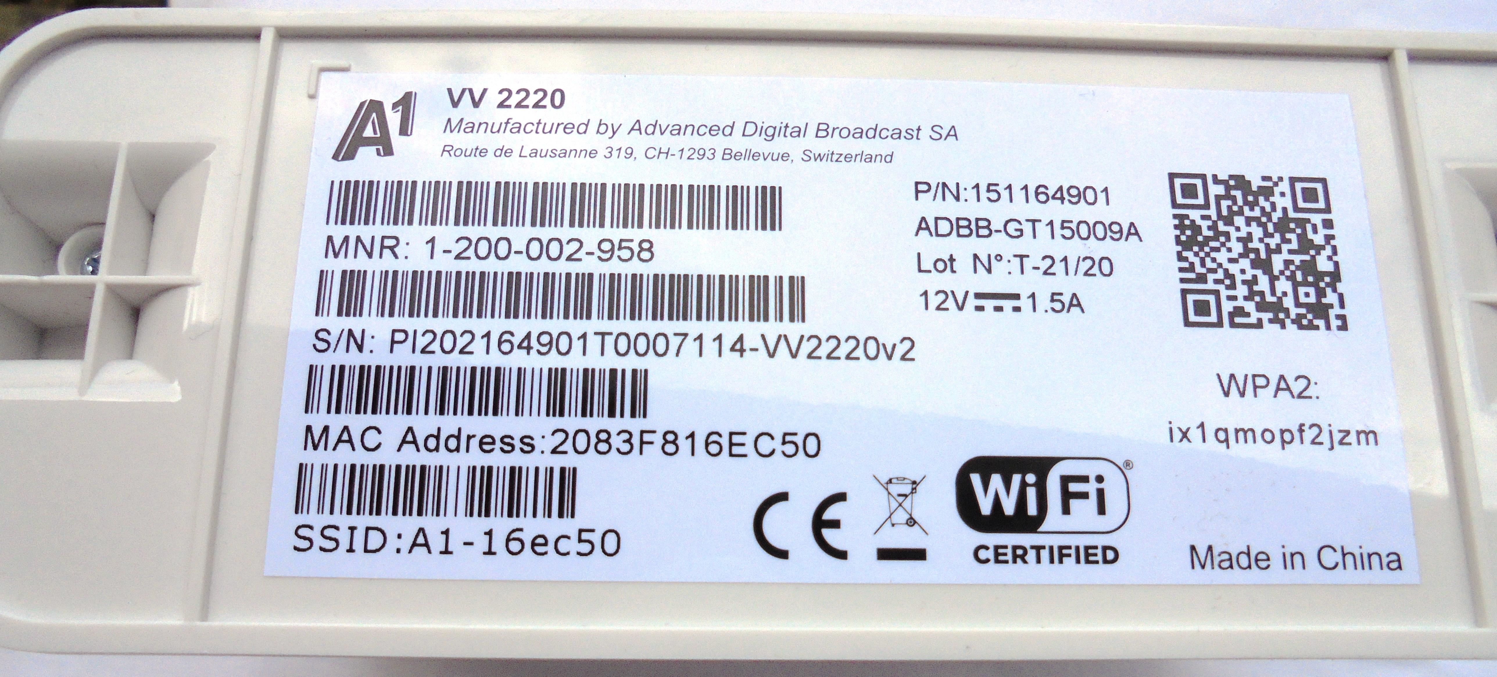 Modem A1 WLAN Box in 9122 Sankt Kanzian am Klopeiner See for €10.00 for