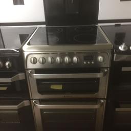Hotpoint Electric Cooker 
60cm
Ceramic 
Electric grill 
Double oven 
Fan assisted main oven 
Good clean condition 
Fully tested/working 
£220
Can be viewed 
137, Bd18 3tb