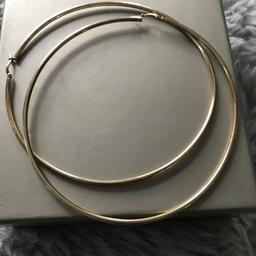 Georgiana Scott La CHICA LATINA Hoops.  925 sterling silver with 18 Carat gold plating. 83 mm diameter. Retail at £95.  Good condition and from pet and smoke free home