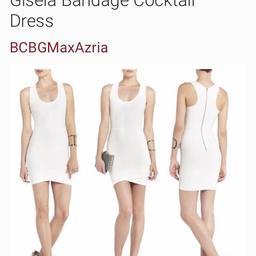 BCBG Maxazria Gisela white bandage bodycon dress. Excellent condition. Bought for £120. XXS (4-6).