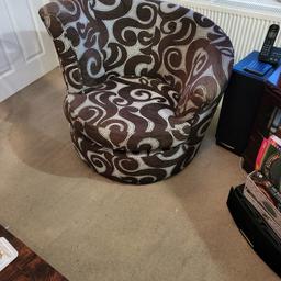 Brown swivel chair,good condition, collection only.