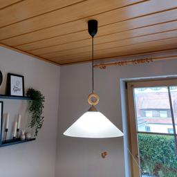 Deckenlampe mit Holzring