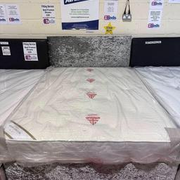 BRAND NEW DREAM VENDER CRYSTAL MEMORY OPEN COIL MATTRESS WITH DIVAN BASE AND 20 INCH HEADBOARD

CHOICE OF OVER 60 DIFFERENT FABRICS AVAILABLE 

Single -  £215
4ft/Double - £250
King size - £270
Super king size - £400

B&W BEDS 

Unit 1-2 Parkgate court 
The gateway industrial estate
Parkgate 
Rotherham
S62 6JL 
01709 208200
Website - bwbeds.co.uk 
Facebook - B&W BEDS parkgate Rotherham

Free delivery to anywhere in South Yorkshire Chesterfield and Worksop on orders over £100
Same day delivery available on stock items when ordered before 1pm (excludes sundays)

Shop opening hours - Monday - Friday 10-6PM  Saturday 10-5PM Sunday 11-3pm