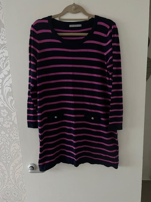 Buy & Sell South West London West Brompton - South West London - Photos for M&S Navy Stripe Knit Jumper Dress Size UK 16