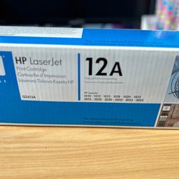 Collection B70 9PT
HP laser Jet print cartridge
12a high performance

Brand new unopened