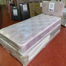 SINGLE PINK HEARTS MATTRESS, BASE WITH SLIDE STORAGE AND MATCHING HEADBOARD - £200

B&W BEDS 

Unit 1-2 Parkgate Court 
The gateway industrial estate
Parkgate 
Rotherham
S62 6JL 
01709 208200
Website - bwbeds.co.uk 
Facebook - B&W BEDS parkgate Rotherham 

Free delivery to anywhere in South Yorkshire Chesterfield and Worksop on orders over £100
Same day delivery available on stock items when ordered before 1pm (excludes sundays)

Shop opening hours - Monday - Friday 10-6PM  Saturday 10-5PM Sunday 11-3pm