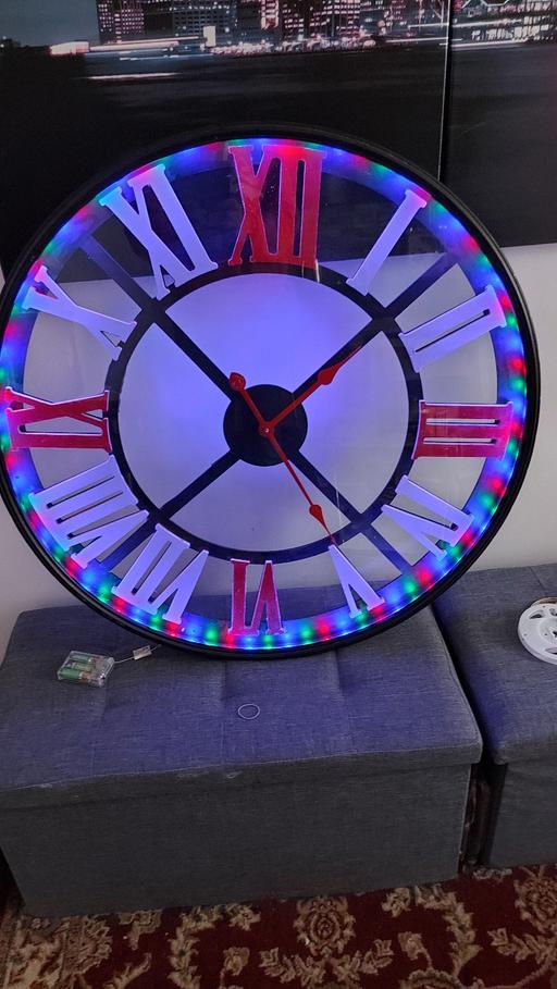 Buy & Sell West Yorkshire Leeds - Photos for huge 40in metal clock rebuilt with led lights