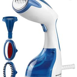 BEAUTURAL Clothes Steamer Handheld Garment Steamer for Home and Travel, Vertically & Horizontally Steam, 30s Fast Heat-up, Auto-Off, 100% Safe, 260ml Capacity Water Tank

comes in the original box with all the attachments and booklet.

Collection Only