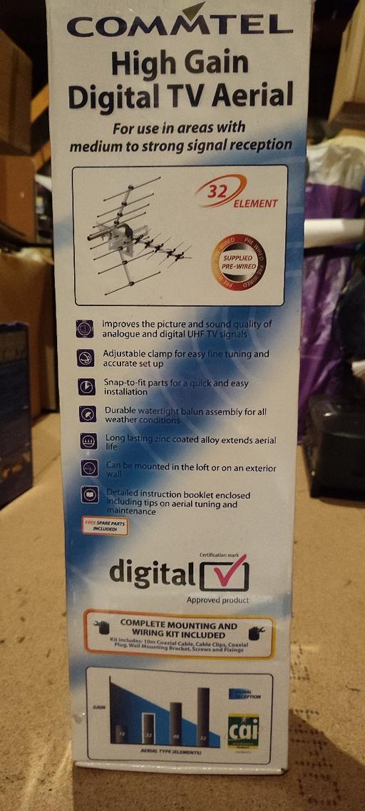 Buy & Sell Staffordshire Lichfield - Photos for Commtel High Gain Digital TV Aerial Kit