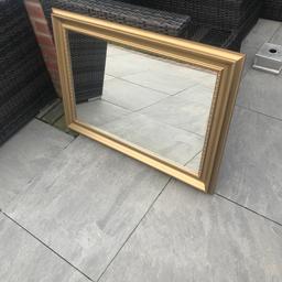 Mirror in gold colour minor marks can be repainted bargain price to be collected from Retford