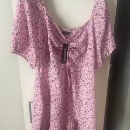 BNWT baby pink boohoo dress, size 22