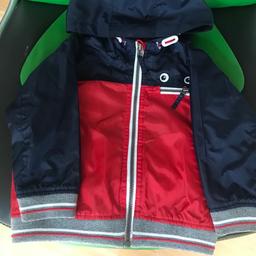Boys Red and Navy hooded Bomber jacket 1 1/2 to 2 years from Next