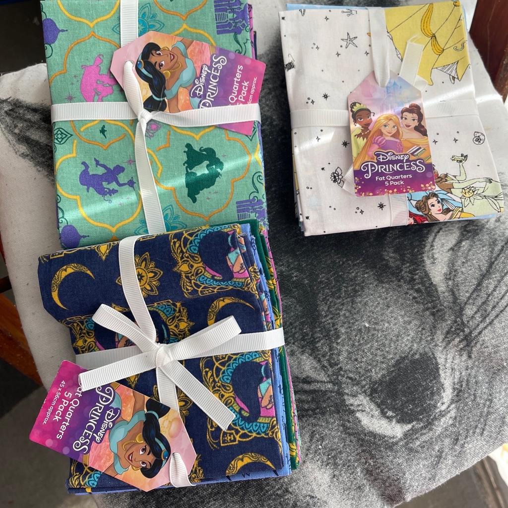 Have Disney fat Quarters
Have one princess
Have two other Disney’s princess
Collection and postal
£5each or all 3 for £17