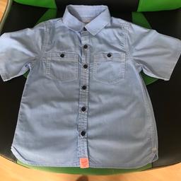 Boys blue short sleeved shirt from Next size 2/3