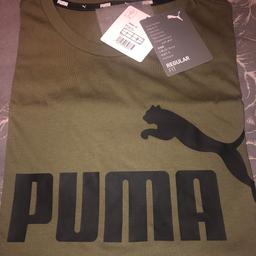 Brand new with tags, puma, t-shirt in khaki green. Label states US L, as seen in the pictures.

This is an unwanted gift.

Any questions please ask.

Pick up from OL9/North Chadderton area of Oldham.

Thanks 😊