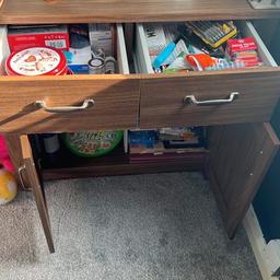 Tv table and unit ONLY
Selling as getting new ones
COLLECTION ONLY
Will likely need nailing back in on the unit
Open to offers